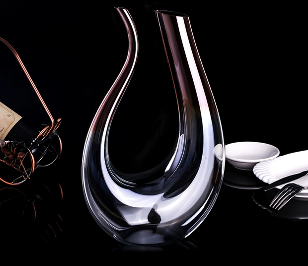 Athena Châu Âu pha lê decanter rượu vang đỏ decanter hình chữ U nồi thiên nga mạ màu treo bộ rượu vang - Rượu vang ly uống rượu đẹp