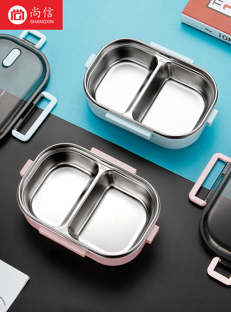 304 Stainless Steel Lunch Box Lunch Box Elementary School Students Special Canteen For Male Work Group Portable Female Children's Dining Box
