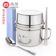 hộp cơm hâm nóng Hộp cơm trưa bằng thép không gỉ hộp cơm sinh viên bát thức ăn nhanh cốc hai lớp có nắp nam lớn ăn liền bát 2 lớp 3 hộp cơm trưa - Hộp cơm điện sưởi ấm hộp cơm hâm điện