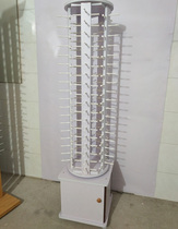 Creative 5-sided wooden floor-standing glasses frame movable rotating glasses display frame display frame with storage cabinet