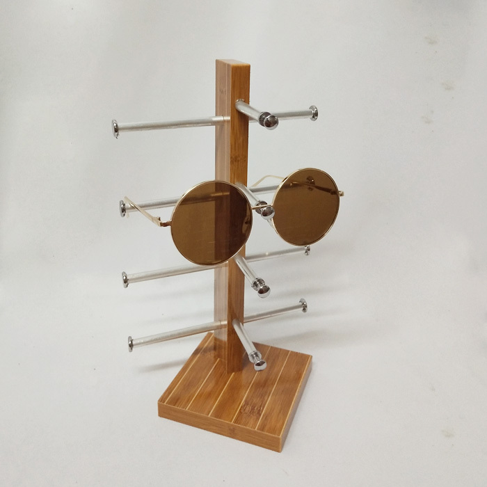 Wooden Eyeglass Display Stand with Wood Grain Design, Counter Display for Sunglasses and Eyewear Storage Wooden Eyeglass Display Stand with Wood Grain Design, Counter Display for Sunglasses and Eyewear Storage