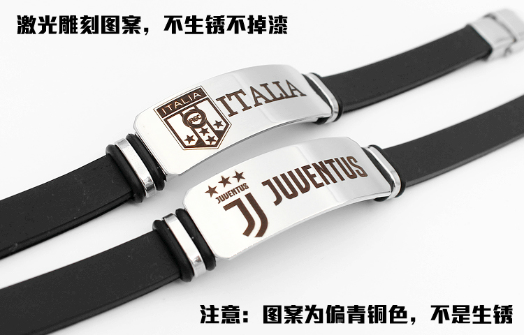 Bóng đá World Cup Cung cấp Lưu niệm Juventus Barcelona Real Madrid Vòng đeo tay Vòng đeo tay Silicone Phong trào - Vòng đeo tay Cuff vòng mã não