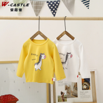 Wisteria Fort girls long sleeve T-shirt Spring Children leisure spring autumn shirt baby thin small children Base shirt