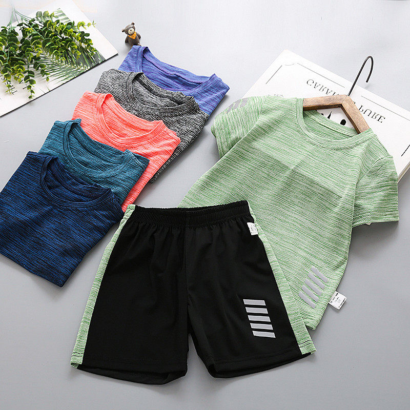 Children's clothing boy summer suit handsome 2020 new children's quick-drying clothes sports big children's basketball clothing breathable tide
