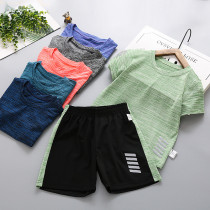 Childrens clothing boys summer suit handsome 2020 new childrens quick-drying clothing sports middle school children basketball clothing breathable tide