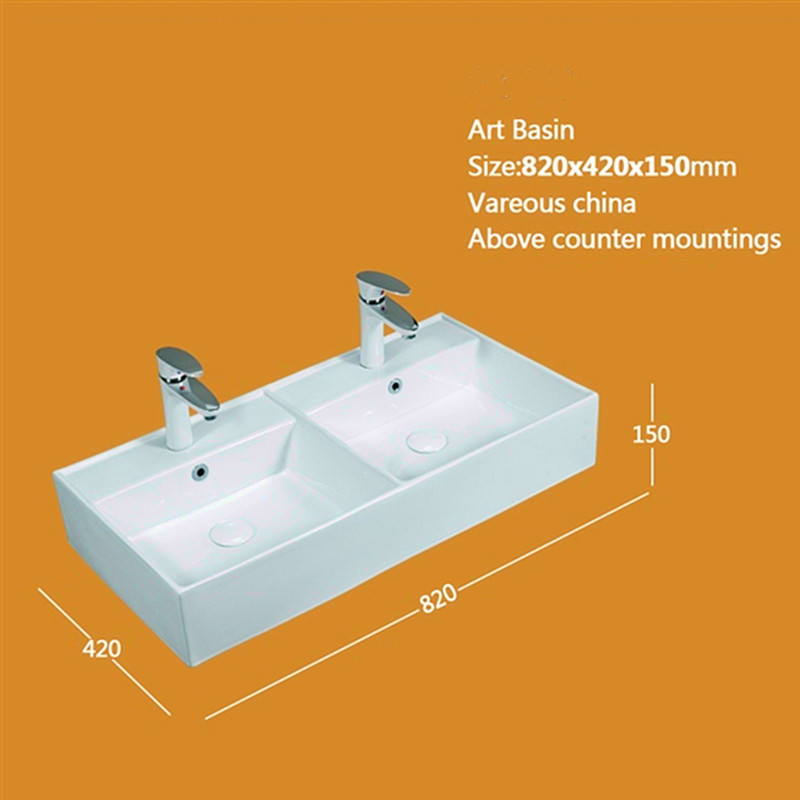 Купить Пользовательские шкафы мытья рук Двойной керамический столик ...