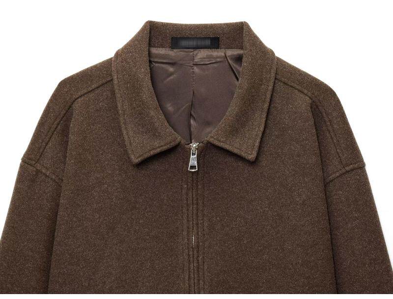 Осенний комфортный лонгслив для отдыха с молнией, куртка, шерстяное пальто для возраста 