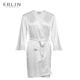 EBLIN Ren trắng Sexy Phụ nữ thoải mái mặc đồ ngủ Áo choàng tắm ECGN812042 - Night Robe