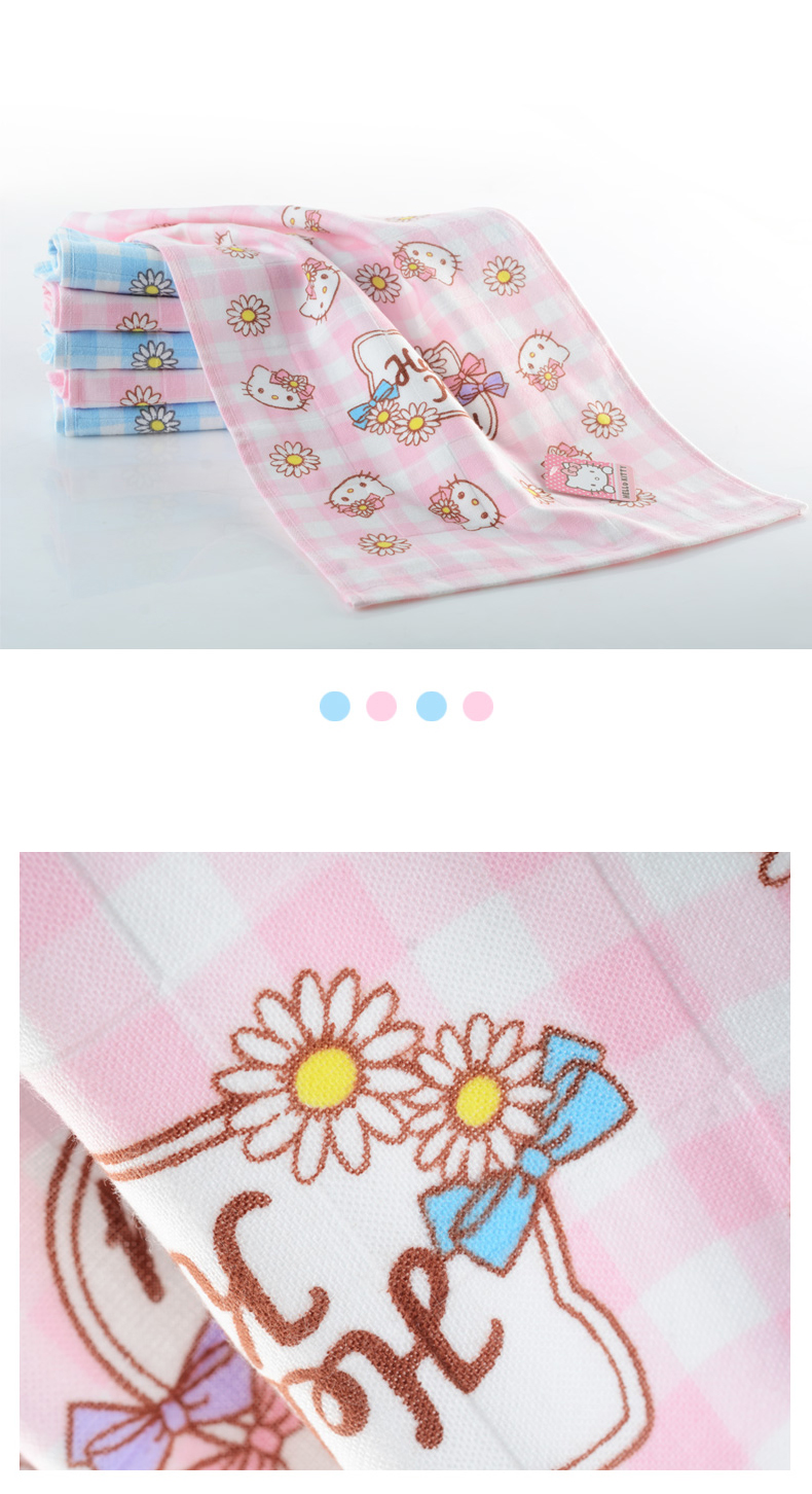 Hello Kitty trẻ em phim hoạt hình phải đối mặt với khăn món quà khăn hộp ba khăn trẻ em thấm bông nhỏ mềm - Khăn tắm / áo choàng tắm khăn tắm sơ sinh