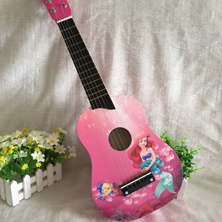 Đồ chơi guitar trẻ em bằng gỗ có thể chơi trẻ em mới bắt đầu 27 inch mô phỏng guitar đồ chơi bằng gỗ - Đồ chơi nhạc cụ cho trẻ em dàn trống cho bé