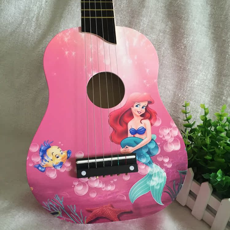 Đồ chơi guitar trẻ em bằng gỗ có thể chơi trẻ em mới bắt đầu 27 inch mô phỏng guitar đồ chơi bằng gỗ - Đồ chơi nhạc cụ cho trẻ em dàn trống cho bé