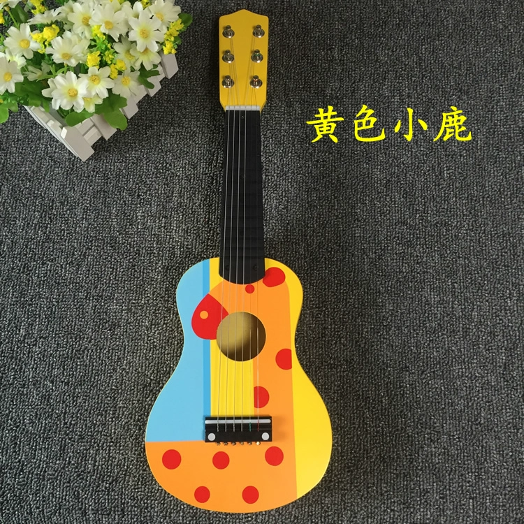 Đồ chơi guitar cho trẻ em bằng gỗ có thể được chơi Mô hình hoạt hình mô phỏng cây guitar nhỏ đồ chơi nhạc cụ - Đồ chơi nhạc cụ cho trẻ em đàn piano cho trẻ em