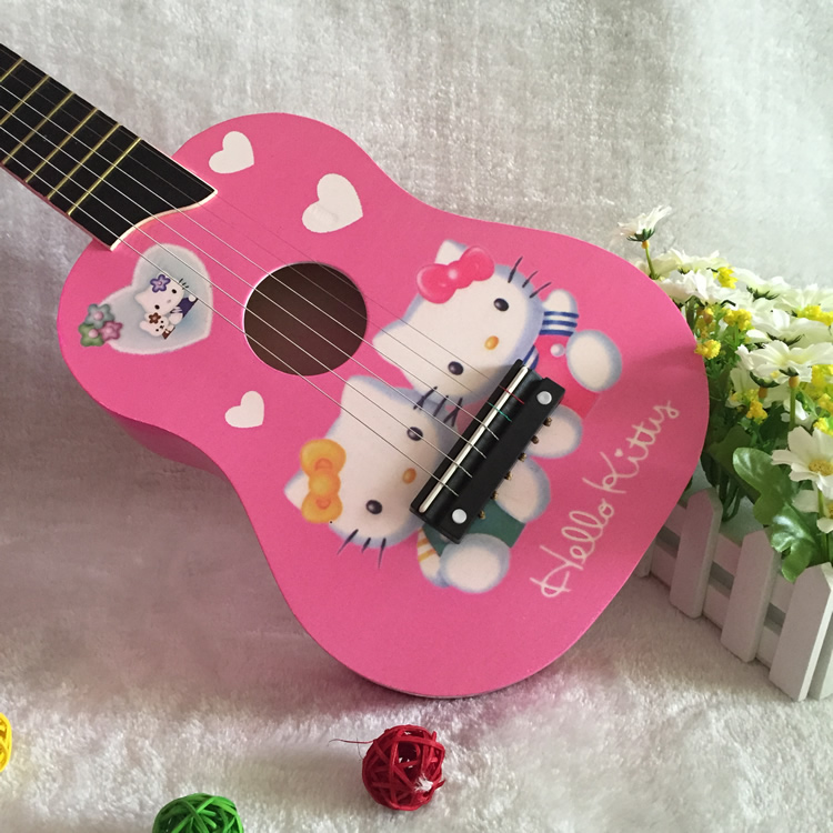 Đồ chơi guitar trẻ em bằng gỗ có thể chơi trẻ em mới bắt đầu 27 inch mô phỏng guitar đồ chơi bằng gỗ - Đồ chơi nhạc cụ cho trẻ em dàn trống cho bé