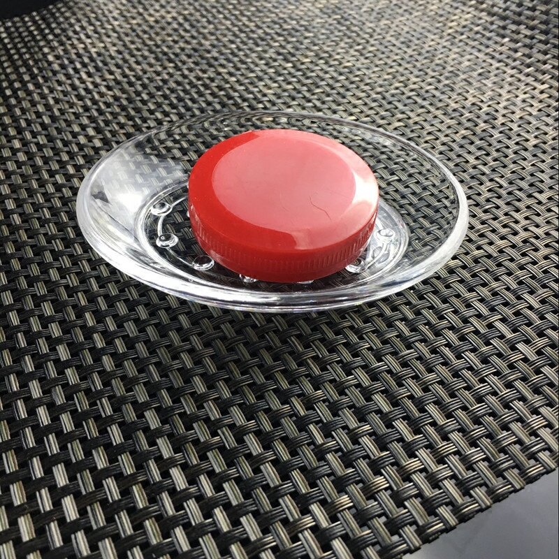 Transparent Acrylic Soap Rack Upscale Black Hand Soap Box Oval Soap Dish Mini Durable Small Plate