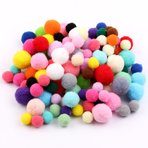Large medium and small mixed color high-elastic hair ball diy wool ball kindergarten handmade material hair ball