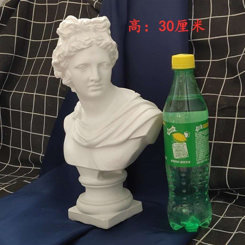Plaster bust Apro mini painting sketch art supplies white sculpture wedding ornament decoration props