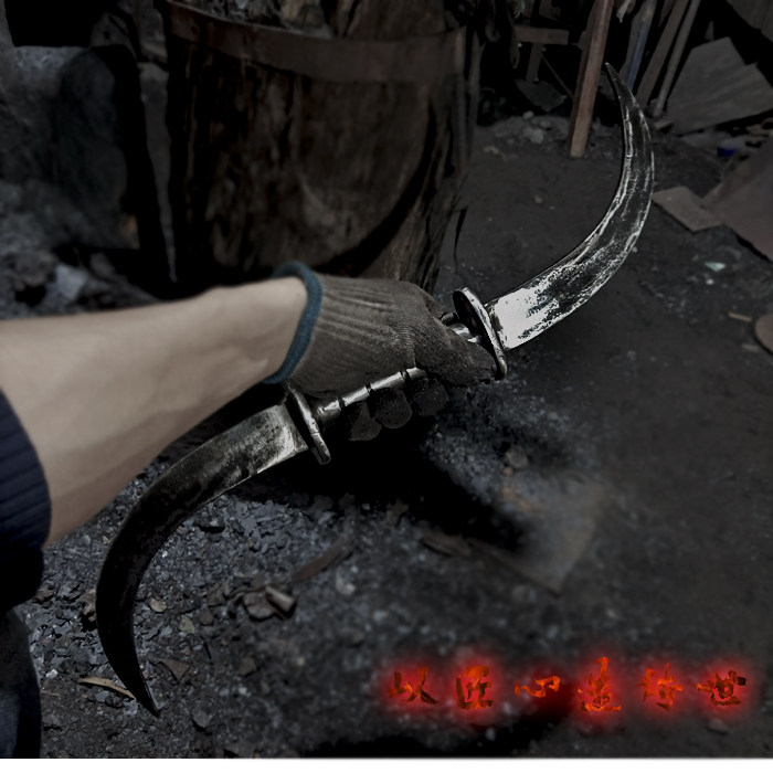 Hand-made martial arts film and television props knife metal ornaments collection town Otaku gifts full moon machete without opening blade