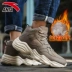 Giày Anta nam 2018 giày da mùa đông cao để giúp giày tuyết retro thể thao retro cộng với giày cotton nhung ấm áp Dép / giày thường