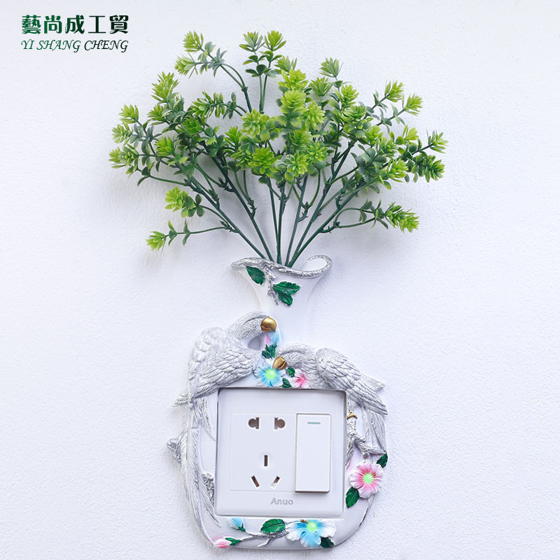 Switch stickers European-style wall stickers protective sleeve power switch wall socket panel cover single and double switch decorative frame