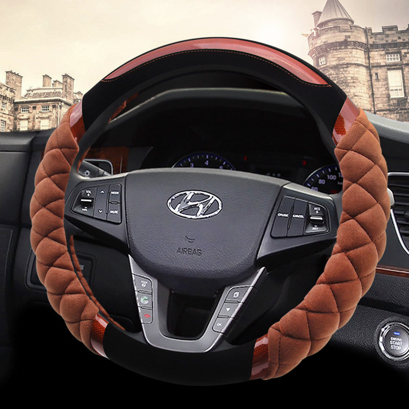 Modern collar pleasing ix35 Rina ix25 irant special steering wheel cover woman cute winter short plush