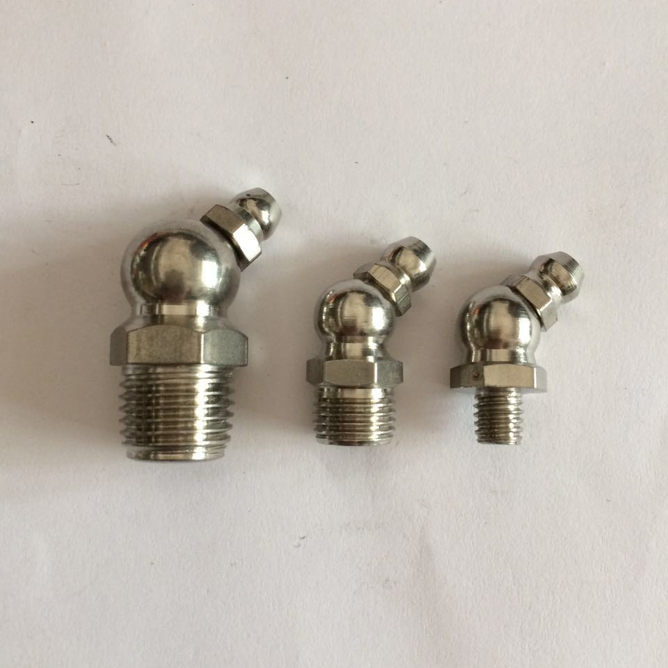 National standard stainless steel curved nozzle 45 degrees 90 degrees grease gun nozzle oil nozzle gun nozzle oil nozzle gun head elbow joint