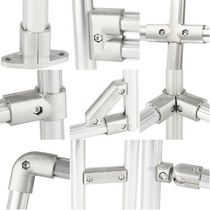 28mm third generation aluminum alloy lean pipe fittings fastener fasteners Round pipe profile wire rod connector manufacturers