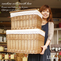 Liu Ruixuan large woven storage basket storage box basket storage basket storage basket finishing box Hot pot shop clothes storage