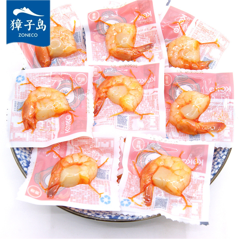 Zhangzidao scallop shrimp open bag ready-to-eat scallop scallop scallop column shrimp prawn Dalian seafood spicy scallop