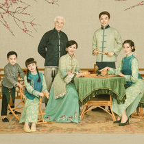 2020 new photo studio family portrait parent-child photo theme photography clothing a family of six to take pictures Chinese style family clothing