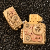 Ретро механическая ветрозащитная зажигалка на керосине с шестернями, в стиле панк