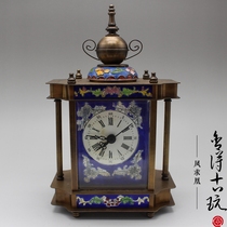 Antique clocks European table clocks classical mechanical enamel cloisonné hand-wound clocks creative ornaments