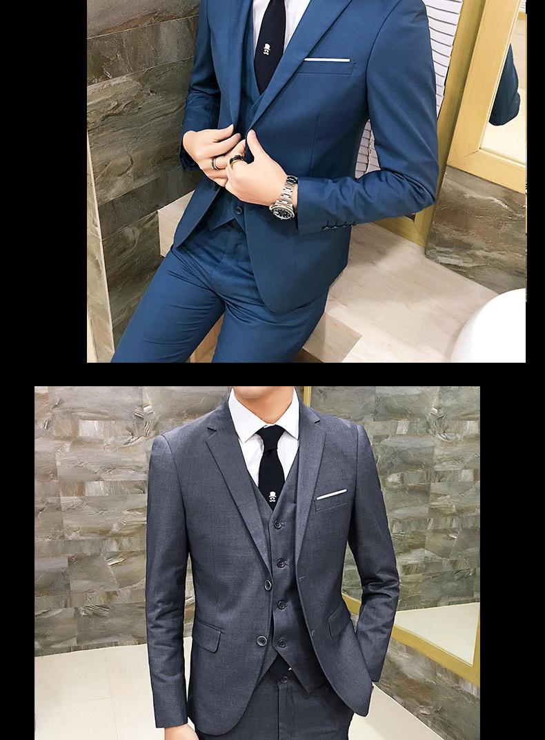 Bộ đồ vest nam ba mảnh phù hợp với kinh doanh chuyên nghiệp shop quần áo nam