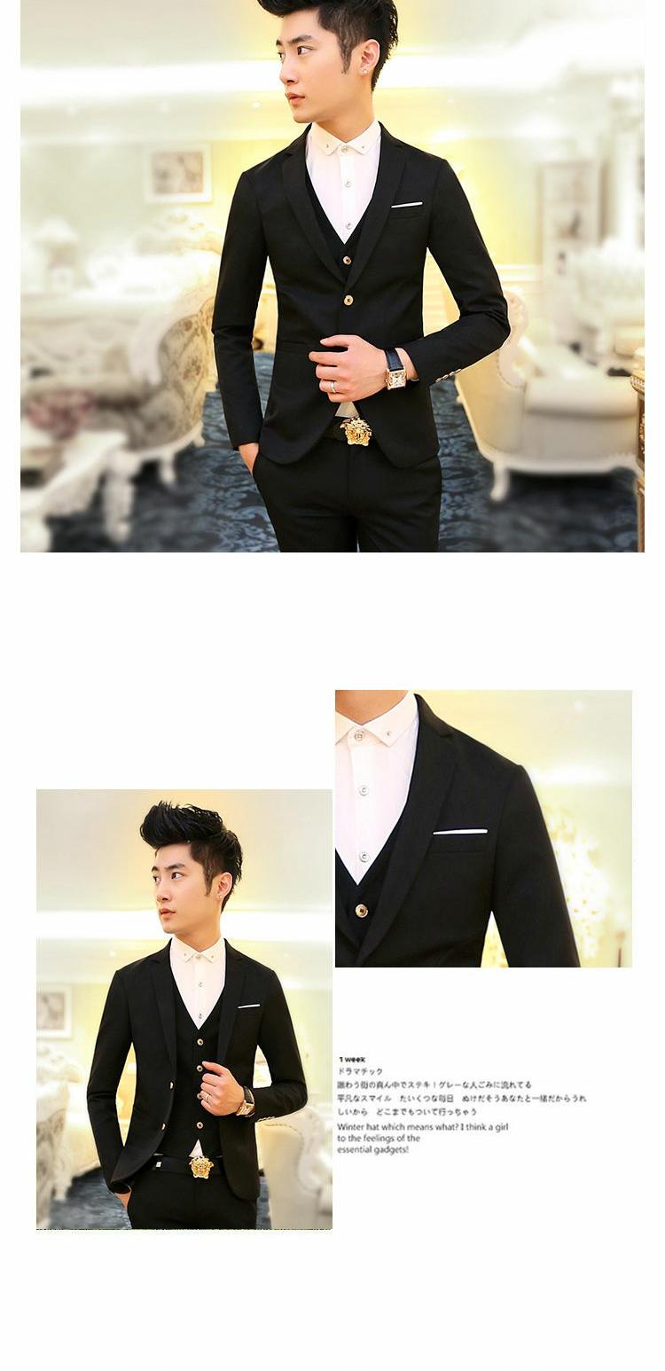 Bộ đồ vest nam công sở ba mảnh phù hợp với chuyên nghiệp Xiaoxi Slim phiên bản Hàn Quốc của người đàn ông tốt nhất chú rể váy cưới áo khoác blazer nam