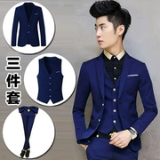 Bộ đồ vest nam công sở ba mảnh phù hợp với chuyên nghiệp Xiaoxi Slim phiên bản Hàn Quốc của người đàn ông tốt nhất chú rể váy cưới