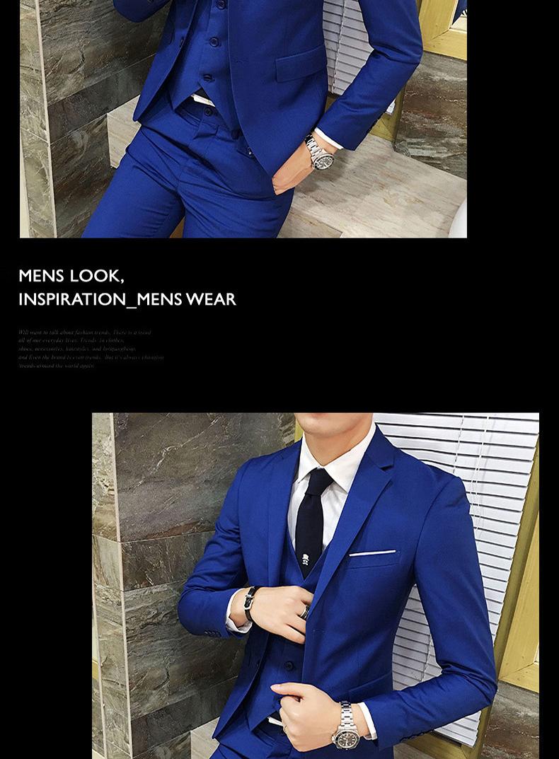 Bộ đồ vest nam ba mảnh phù hợp với kinh doanh chuyên nghiệp shop quần áo nam