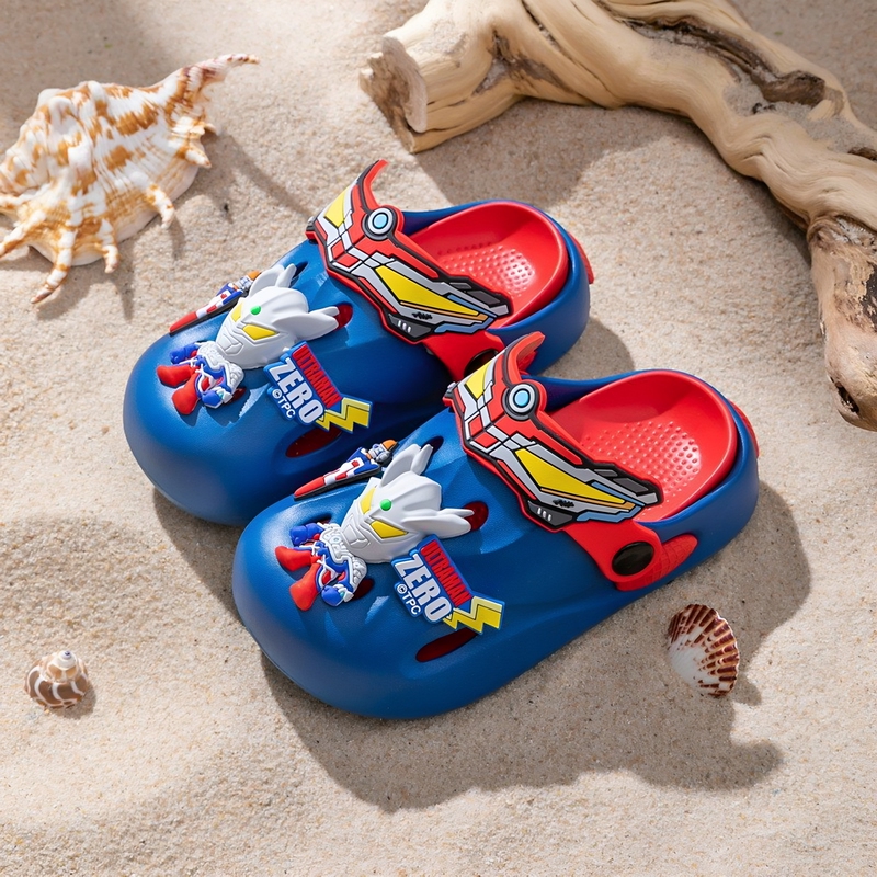 Children's Slippers Eva Boys Summer Thick-Soled Seaside Tiga Cerro Ultraman Bathing Indoor Beach Slippers ins
