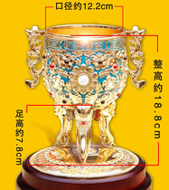 Golden Ou Yonggu Cup Zinc Alloy Gilt Gold Palace Museum 1:1 replica