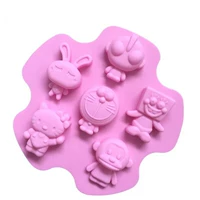 Tự làm sô cô la khuôn silicone bánh silicone khuôn phim hoạt hình Altman jingle mèo bọt biển bé nướng khuôn bánh flan