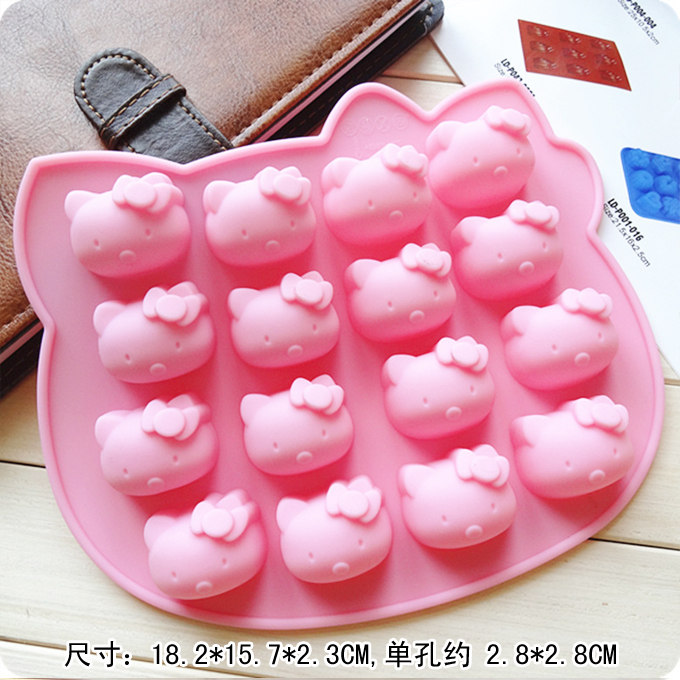 Cartoon lợn gấu KT mèo sô cô la silicone nướng khuôn băng lưới xà phòng thủ công DIY bánh mài khuôn làm kem silicon