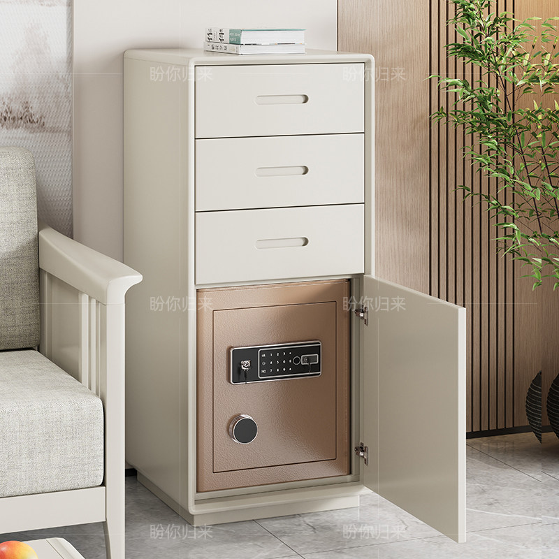 Mini Table Top Safe Solid wood bedside table safe all-in-one: a small treasury at home ...