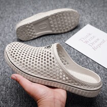 Japanese GP Summer Slippers Men Outdoor Wear Non-slip Wear and wear Baotou Mid-drag Drive Cave Cave Sandals Men