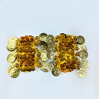 Золотые блестки для ногтей, браслет для влюбленных