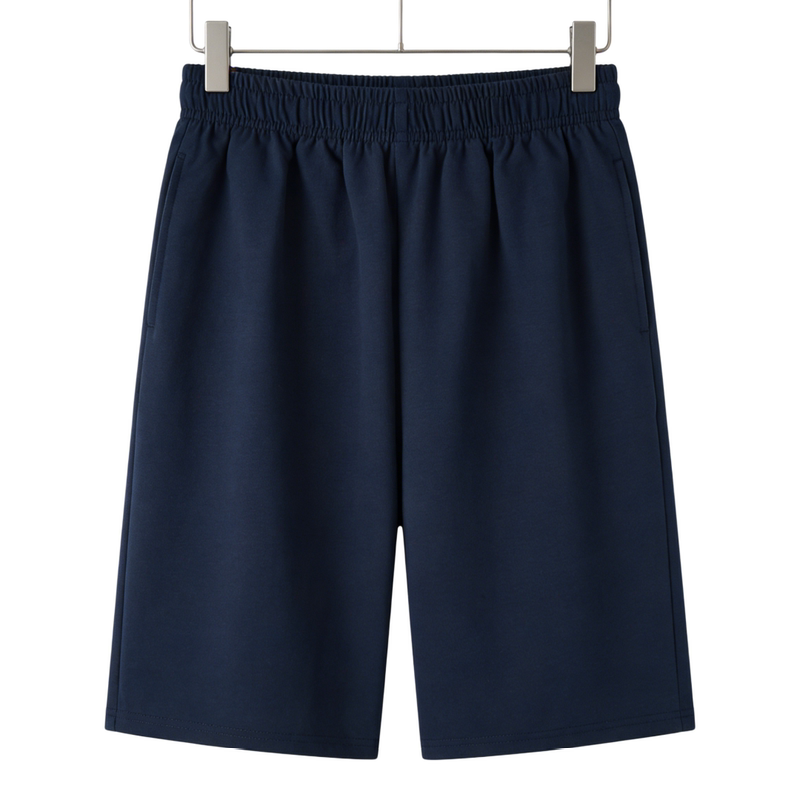 Summer School Uniform Shorts for Primary and Secondary School Students, Pure Navy Blue, Thin, Breathable, Plain, No Stripes, Plain Color Sports Shorts
