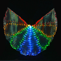 Belly dance wings new adult LED luminous wings cloak Indian dance props encryption lamp beads