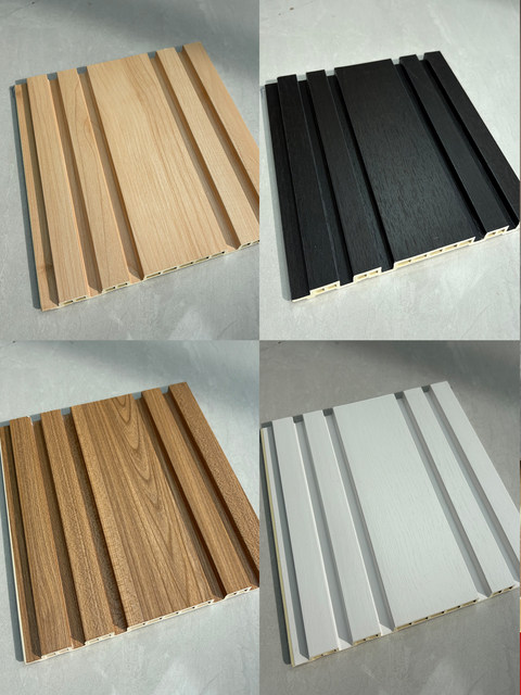 Eco-Friendly Wood Grille Great Wall Panel Background Wallboard Decorative Combination with Concave-Convex Design Bamboo Wood Fiber Trendy Partition Board