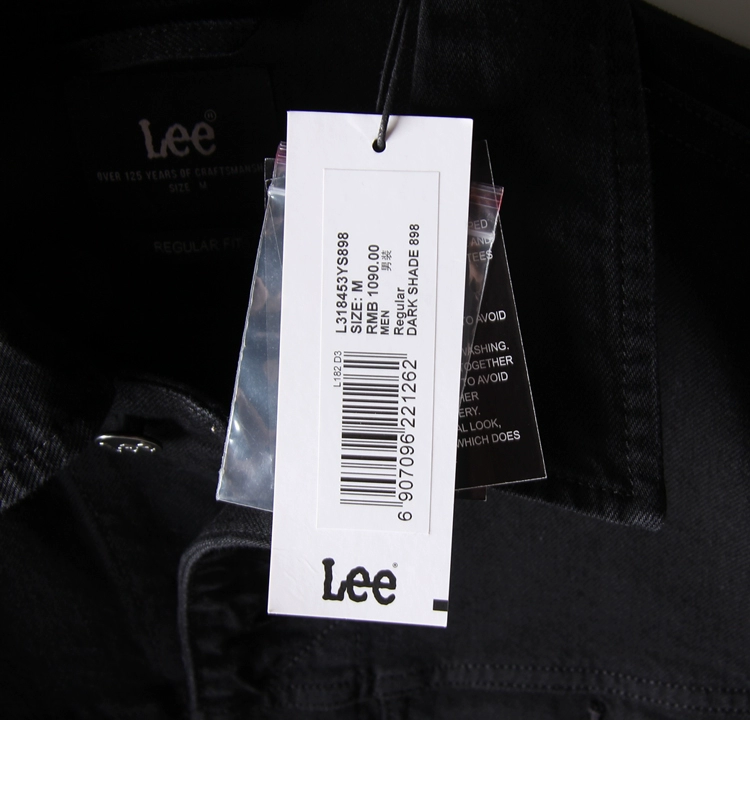 Áo khoác denim nam Lee mùa xuân và mùa hè Áo khoác denim nam màu đen mỏng mới cho nam L318453YS898 - Áo khoác đôi áo blazer nam
