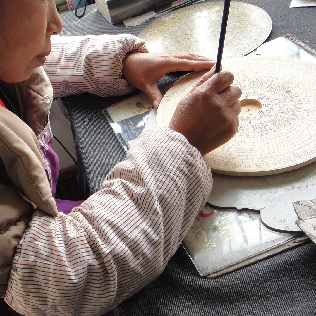 Come in the sample and do the compass Wan'an Feng Shui compass Old Hujou Yi Luo via pure handmade wooden compass