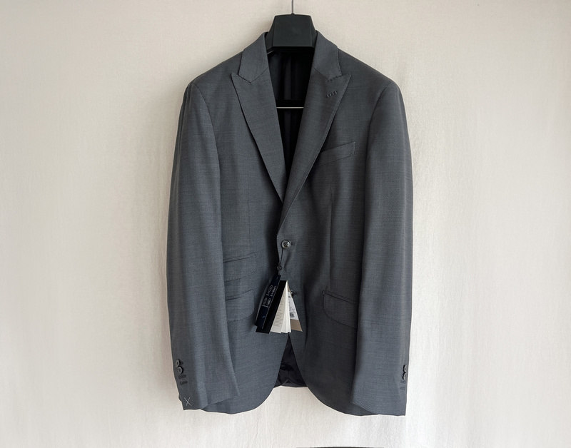 Mxid Men's Slim Fit Casual Bird's Eye Fine Texture Wool Suit Jacket 2080151