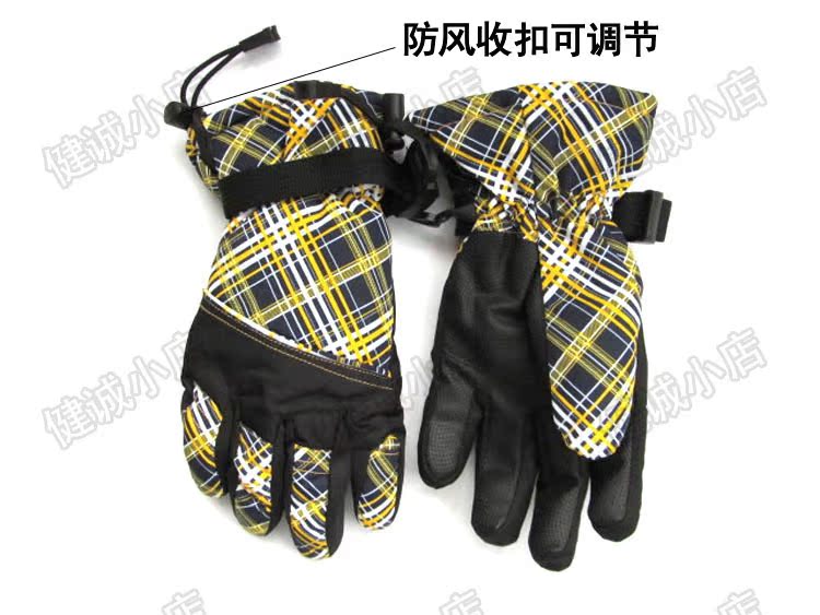 Đàn ông và phụ nữ trẻ em trượt tuyết ngoài trời chống thấm nước đi xe đạp ấm áp thể thao găng tay trượt tuyết lạnh 6-11 tuổi - Găng tay gang tay da