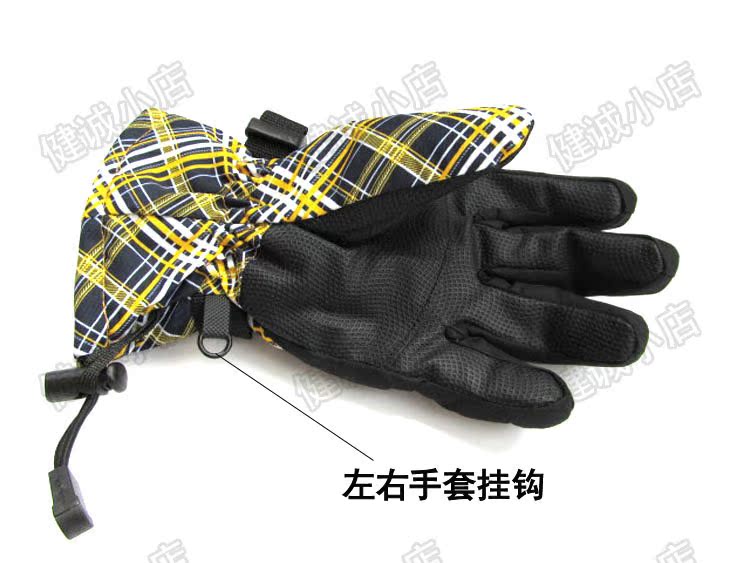 Đàn ông và phụ nữ trẻ em trượt tuyết ngoài trời chống thấm nước đi xe đạp ấm áp thể thao găng tay trượt tuyết lạnh 6-11 tuổi - Găng tay gang tay da